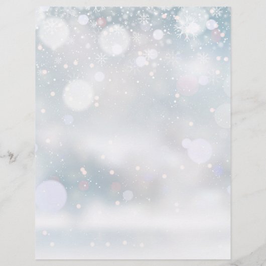 Winter Sneeuwvlokken Script Trouwschema Tijdlijn (Achterkant)