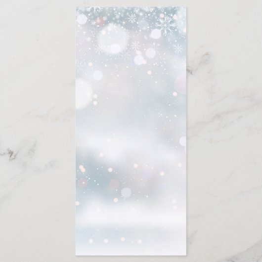 Winter Sneeuwvlokken Signature Script Wedding Menu (Achterkant)