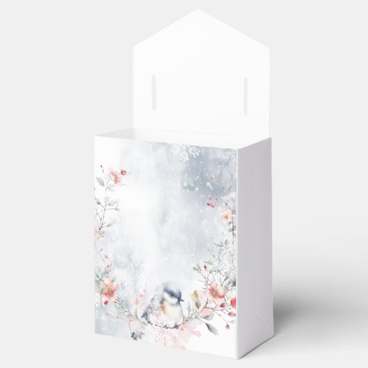 Winter sneeuwvlokken Sneeuw in Liefde bruids Dank Bedankdoosjes (Geopend)