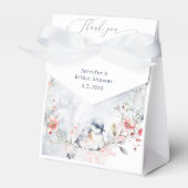 Winter sneeuwvlokken Sneeuw in Liefde bruids Dank  Bedankdoosjes (Voorkant Zijde)