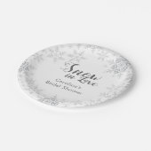 Winter Sneeuwvlokken Sneeuw in Love Bruidsmeisje S Papieren Bordje (Gekanteld)