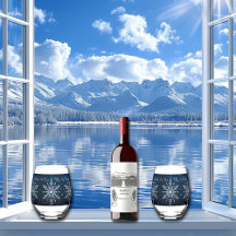 Winter Sneeuwvlokken Sparkle Sterren Gelukkig Nieu