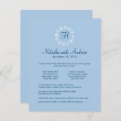 Winter Sneeuwvlokken Trouwaccommodaties Kaart (Voorkant / Achterkant)