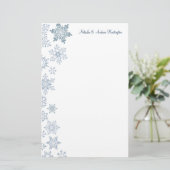 Winter Sneeuwvlokken Trouwen Dank u Letterhead Briefpapier (Staand voorkant)