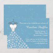 Winter Sneeuwvlokken Trouwjurk Bruids Shower Informatiekaartje (Voorkant / Achterkant)