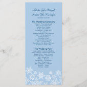 Winter Sneeuwvlokken Trouwprogramma Foto Keepsake Programmakaart (Voorkant)