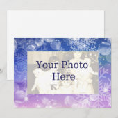 Winter Sneeuwvlokken Vakantie Fotokaart Feestdagenkaart (Voorkant / Achterkant)