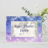 Winter Sneeuwvlokken Vakantie Fotokaart Feestdagenkaart (Staand voorkant)