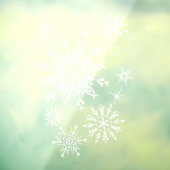 Winter sneeuwvlokken venster Cling Raamsticker (Vel 3)