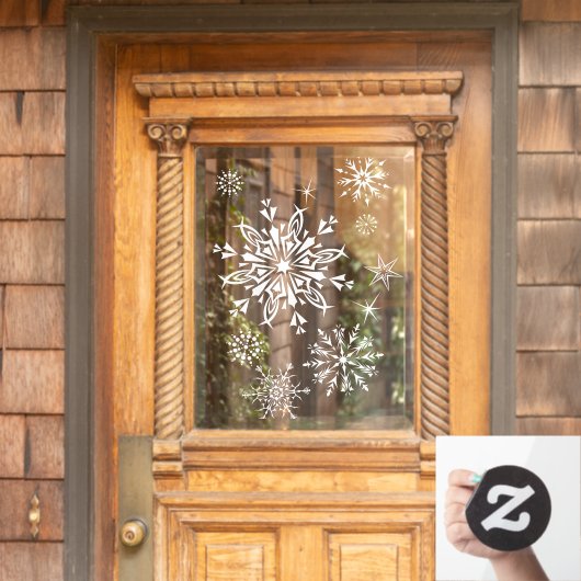 Winter sneeuwvlokken venster Cling Raamsticker (Huis Deur)