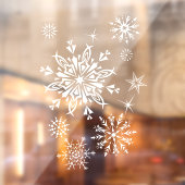 Winter sneeuwvlokken venster Cling Raamsticker (Vel 2)