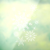 Winter sneeuwvlokken venster Cling Raamsticker (Vel 3)