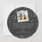 Winter Sneeuwvlokken Vrede Liefde Vreugde Elegante Feestdagenkaart (Achterkant)