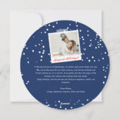 Winter Sneeuwvlokken Vrede Liefde Vreugde Elegante Feestdagenkaart (Achterkant)