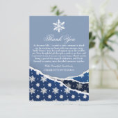 Winter Sneeuwvlokken Vrijgezellenfeest Bedankkaart (Staand voorkant)