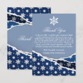 Winter Sneeuwvlokken Vrijgezellenfeest Bedankkaart (Voorkant / Achterkant)