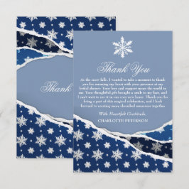Winter Sneeuwvlokken Vrijgezellenfeest Bedankkaart