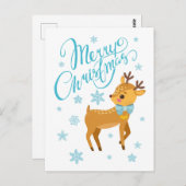 Winter Sneeuwvlokken Vrolijk kersthert | FEESTDAGE Briefkaart (Voorkant / Achterkant)