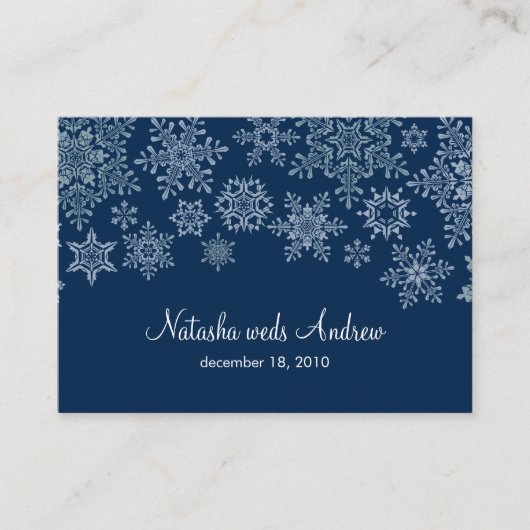 Winter Sneeuwvlokken Wedding Routebeschrijving Enc Informatiekaartje (Voorkant)