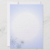 Winter Sneeuwvlokken Winter IJsblauw Kaart (Achterkant)