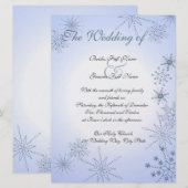 Winter Sneeuwvlokken Winter IJsblauw Kaart (Voorkant / Achterkant)