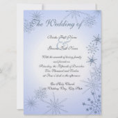 Winter Sneeuwvlokken Winter IJsblauw Kaart (Voorkant)