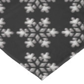 Winter Sneeuwvlokken Zwart-wit Kerstsneeuw Tafelkleed (Gekanteld)