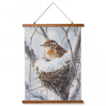 Winter Sneeuwvogel Winterkoning in Boomnest Natuur