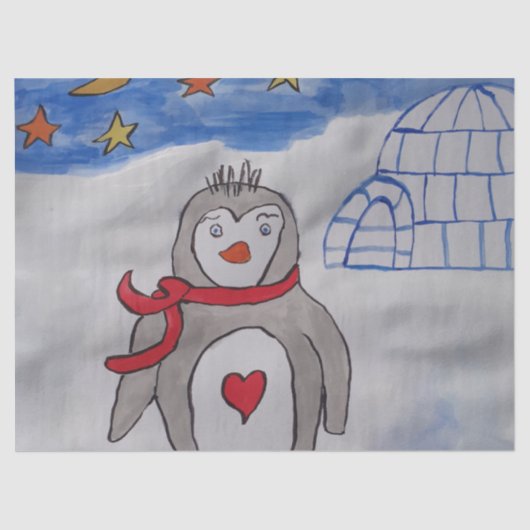 Winter Sneeuwwitpapier Tissuepapier (Voorkant)