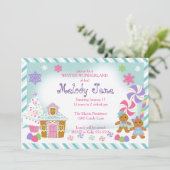 Winter Snoep Uitnodiging (Staand voorkant)