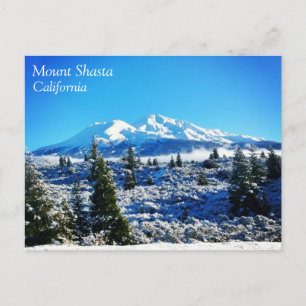 Winter Snow at Mount Shasta, CA Briefkaart
