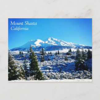 Winter Snow at Mount Shasta, CA Briefkaart