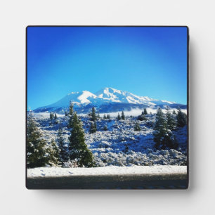 Winter Snow at Mount Shasta, CA Fotoplaat