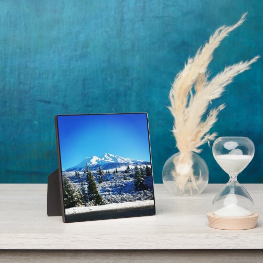 Winter Snow at Mount Shasta, CA Fotoplaat (Insitu)