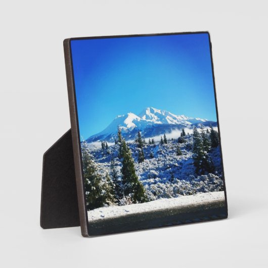 Winter Snow at Mount Shasta, CA Fotoplaat (Voorkant)