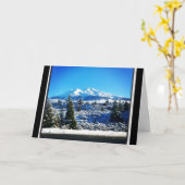 Winter Snow at Mount Shasta, CA Kaart (Gele Bloem)