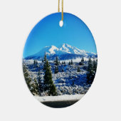 Winter Snow at Mount Shasta, CA Keramisch Ornament (Rechts)