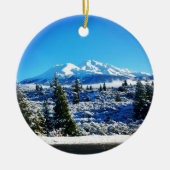 Winter Snow at Mount Shasta, CA Keramisch Ornament (Voorkant)