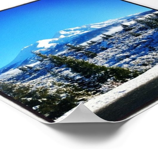 Winter Snow at Mount Shasta, CA Poster (Hoek)