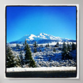 Winter Snow at Mount Shasta, CA Poster (Voorkant)