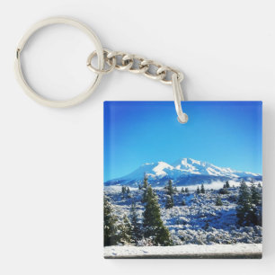 Winter Snow at Mount Shasta, CA Sleutelhanger