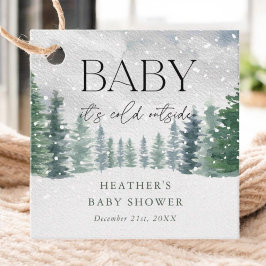 Winter Snow Baby Het is koud buiten Baby Shower Bedankjes Labels