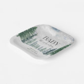 Winter Snow Baby Het is koud buiten Baby Shower Papieren Bordje (Gebogen)