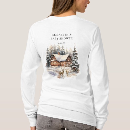 Winter Snow Baby Het is koud buiten mama te zijn T-shirt (Achterkant)