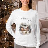 Winter Snow Baby Het is koud buiten mama te zijn T-shirt