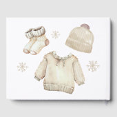 Winter Snow Baby It's Cold Outside Baby Shower Gastenboek (Achterkant)