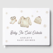 Winter Snow Baby It's Cold Outside Baby Shower Gastenboek (Voorkant)