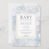 Winter Snow Baby shower Baby Kaart (Voorkant)