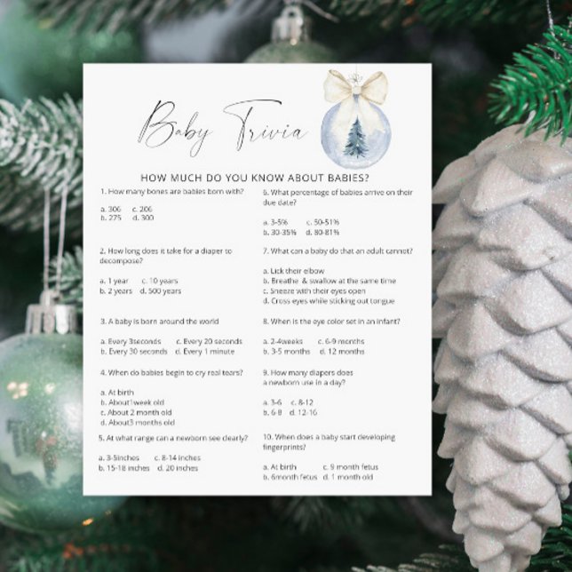 Winter Snow Baby Trivia | BABY SHOWER (Creator heeft geüpload)