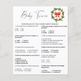 Winter Snow Baby Trivia | BABY SHOWER